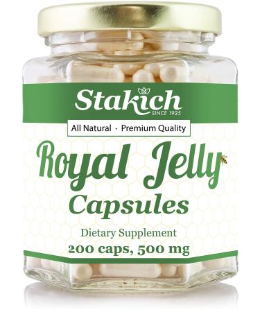 Stakich 500 mg Capsules (Royal Jelly Capsules 500 mg (200 Count))