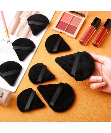 16 Pcs Soft Triangle Makeup Puff Set - Velour Body & Face Powder Puff with Strap | Contouring & Loose Powder Application | Black Makeup Sponges - Buy Online on GoSupps.com
