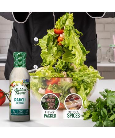 Walden Farms Ranch Dressing - Calorie Free - 12 fl oz - Buy Online on GoSupps.com