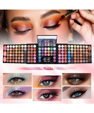 MISS ROSE M 148 Colors Makeup Palette | Professional All-in-One Makeup Kit for Women & Beginners - Eyeshadow Lipstick Eyeliner Concealer Brush Set (045 Set-Black - Buy Online on GoSupps.com