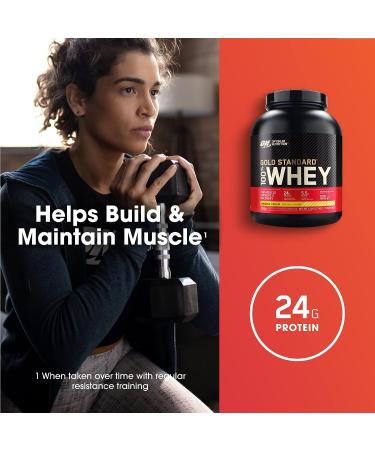 Optimum Nutrition Gold Standard 100% Whey Protein Powder Banana Cream 5lb - Packaging May Vary - Buy Online on GoSupps.com