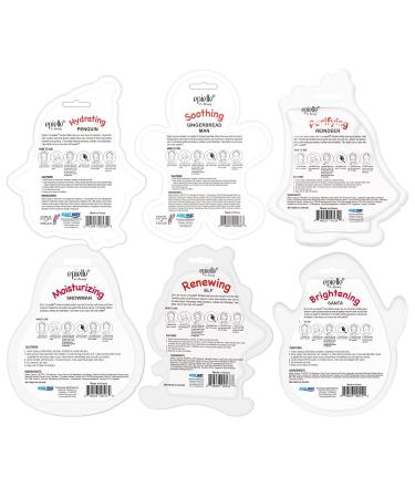 Epielle Christmas Character Sheet Mask Assortment - Santa Reindeer Snowman & More | Perfect Stocking Stuffers & Holiday Gift Ideas (12pk) - Birthday & Spa Treats for Kids - Buy Online on GoSupps.com