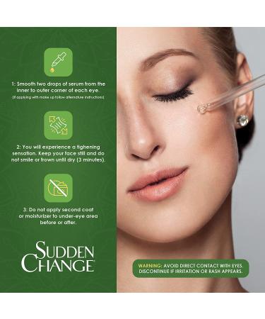 Sudden Change Under-Eye Firming Serum - 3 Pack - Reduces Puffiness, Lines, Wrinkles & Bags - Instant Results in Under 3 Minutes - Use Alone or With Makeup - Buy Online on GoSupps.com