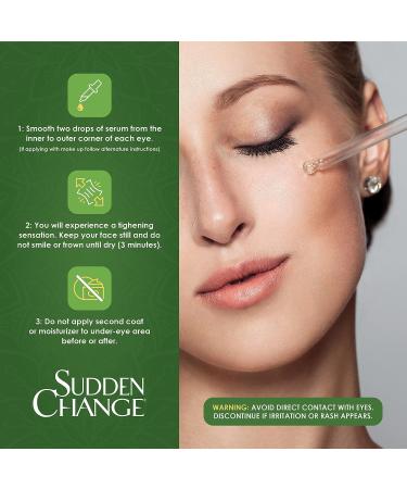 Sudden Change Under-Eye Firming Serum - 2 Pack - Reduce Bags, Puffiness, Lines & Wrinkles - Instant Results in Under 3 Minutes - Wear Alone or With Makeup - Buy Online on GoSupps.com