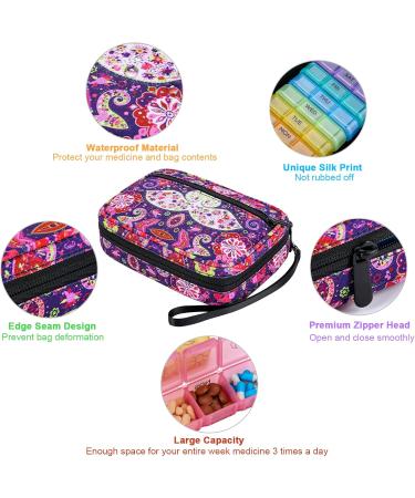 Shop Tnvee Weekly Pill Organizer - 3 Times a Day Travel Case for Vitamins & Supplements (Purple Perlis) - International Shipping Available - Buy Online on GoSupps.com