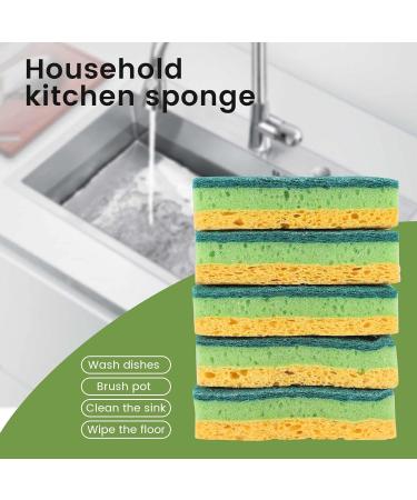 qazaa Non-Scratch Cellulose Household Kitchen Sponges Dishes Sponge 5 Packages Multi-Use Dish Scrubber Sponge for Household - Buy Online on GoSupps.com
