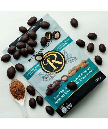 Ross No Sugar Added Dark Chocolate Covered Almonds: Premium Sugar Free Candy for Diabetics Indulge in Zero Sugar Keto Friendly Chocolate Joy! - Buy Online on GoSupps.com