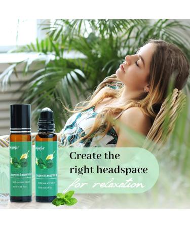 Organic Peppermint Essential Oil Roll-On 2 Pack | Fresh Minty Fragrance | Natural Rosemary & Geranium Oils | 10ml Each | International Shipping - Buy Online on GoSupps.com