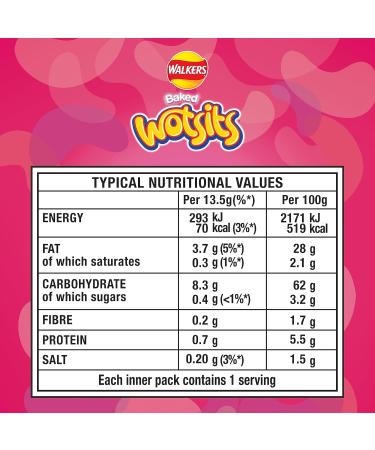 Walkers Wotsits Prawn Cocktail Snacks Crisps 6X13.5g - Buy Online on GoSupps.com