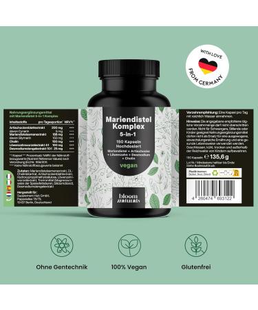 Supplement Hub Milk thistle artichoke dandelion complex high dose 150 capsules 5in1 complex with milk thistle + artichoke + dandelion + desmodium + choline vegan laboratory tested packaging Not flavored - Buy Online on GoSupps.com