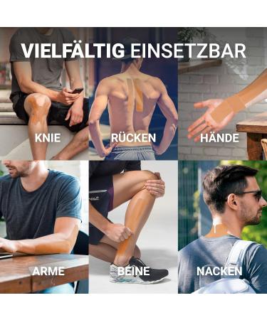 Truetape Basic Kinesiotape - Waterproof & Elastic 5m x 5cm Skin-Friendly Beige Tape for Everyday Use - Buy Online on GoSupps.com