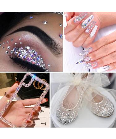 and Tweezer Round ab rhinestones Nail Gems and Rhinestones Crystal Rhinestones for Nail Nail Art Rhinestones Kit 21 Grids Multi Shapes Mixed(Transparentl AB) - Buy Online on GoSupps.com