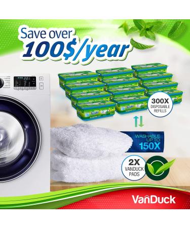 VanDuck Reusable 100% Cotton Mop Pads for Swiffer Sweeper Mops (2-Pack) - Washable Wet Dry Mop Pads - 2 Count - White - Buy Online on GoSupps.com