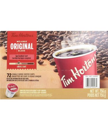Tim Hortons Original Blend Light Medium Roast Coffee - 72 Count - Buy Online on GoSupps.com