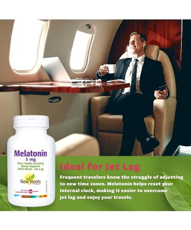 New Roots Herbal - Melatonin 3mg - 180 Tablets - Sleep Support Supplement - 3mg Melatonin Sleep Aid Melatonin Pills for Adults - Jet Lag Relief - Melatonin 3mg Tablets - Sleep Melatonin for Adults - Buy Online on GoSupps.com