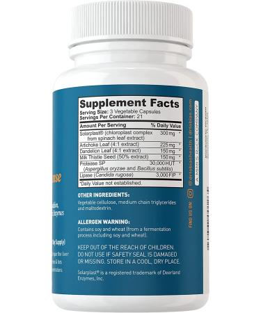 Dr. Tobias Liver Cleanse with Solarplast & Herbal Extracts - 21 Day Detox for Liver Support - 63 Vegetable Capsules - Buy Online on GoSupps.com
