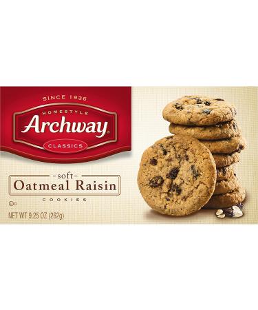 Archway Cookies Soft Oatmeal Raisin 9.25 oz - Pack of 9 | Delicious Snack Treats - Buy Online on GoSupps.com