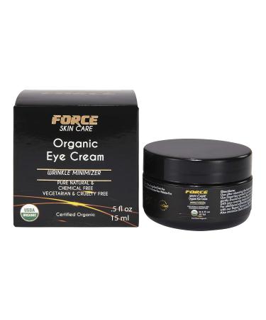 Organic Eye Cream for Dark Circles, Puffiness, Wrinkles & Bags | USDA Certified with Calendula, Bilberry & Shiitake Mushroom - pH Balancing - Buy Online on GoSupps.com