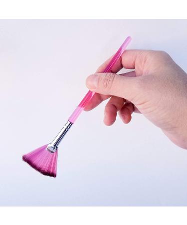 Fanta Sea Cosmetics Translucent Facial Mask Fan Brush Set - Pink Handle (Pack of 3) - Buy Online on GoSupps.com