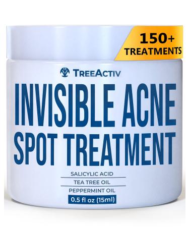TreeActiv Invisible Acne Spot Treatment  150+ Treatments  Salicylic Acid & Tea Tree Oil No Show Spot Treatment for Cystic & Hormonal Acne  Works for Blackheads & Whiteheads