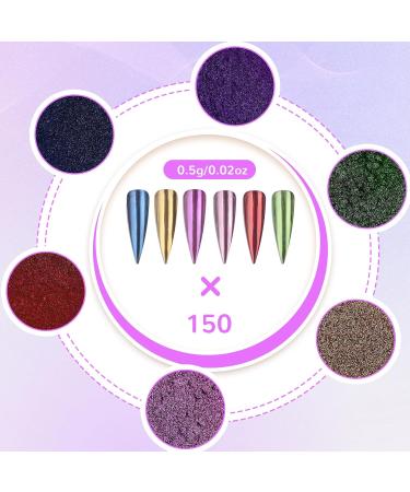 6 Boxes Chrome Nail Powder Green Chrome Powder Chrome Nail Powder for Nails Nail Chrome Powders Chrome Powder for Gel Nails Shiny Mirror Effect Powder for Nail Art Decoration DIY Nail Glitters - Buy Online on GoSupps.com