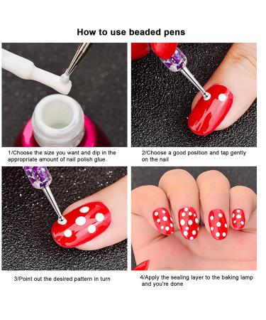 5-Piece Nail Puncture Pencil Set - Double-Sided Nail Art Tools for DIY Designs | Dotting Tools & Nail Brushes for Manicure - Buy Online on GoSupps.com