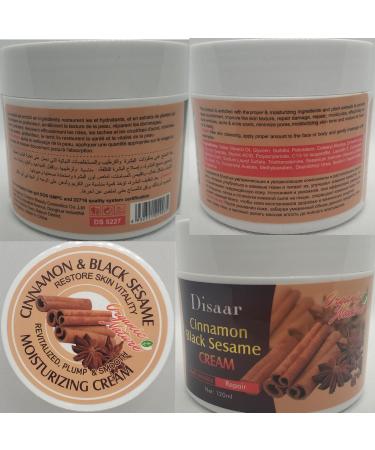 DISAAR Beauty Moisturizing Cream Cinnamon Black Sesame Restore Skin Vitality Smooth Minimize Pores Repair Anti-Wrinkle 120ml / 4.05fl.oz - Buy Online on GoSupps.com