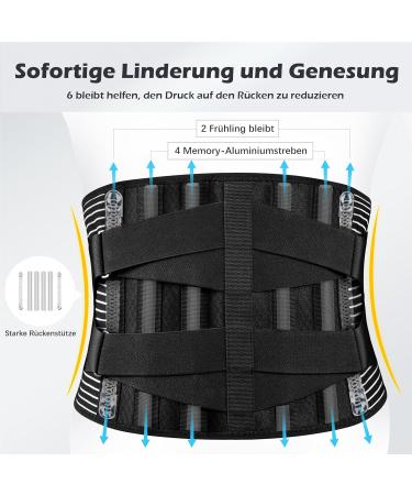 Freeetoo Back Bandage with Support Struts - Adjustable & Breathable Nylon | Ideal for Posture Correction & Occupational Safety | XL (Waist 115-130 cm) - Buy Online on GoSupps.com