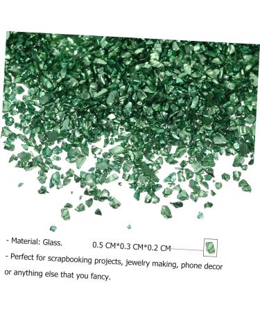 HAPINARY 1 Glass Chip Manicure Fillers Nail Art Charms Manicure Charms DIY Nail Art Crushed Glass DIY Glass Fillers Nail Crushed Glass Shiny Nail Stickers Nail Art Stone DIY Epoxy Filling 0.5X0.3cm Green - Buy Online on GoSupps.com