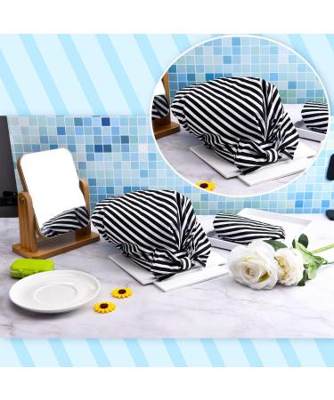 Reusable Waterproof Shower Cap for Women with Bowknot Design - Black Stripe - Buy Online on GoSupps.com