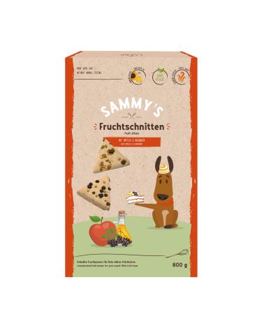 Sammy's Fruit Slices | Fruity baked snacks for dogs | with apples & elderberries | 1 x 800 g Fruit Slices 800 g (1 pack) - Buy Online on GoSupps.com