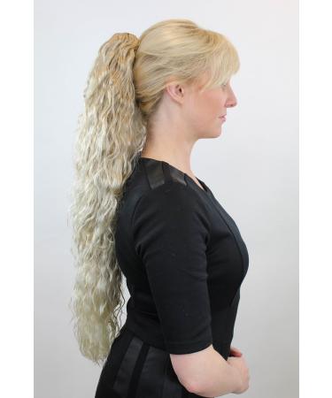 Very Long Voluminous Ponytail Hairpiece with Kinky Curls - Dark Blonde & Platinum Highlights | N838-15BT613 - Buy Online on GoSupps.com