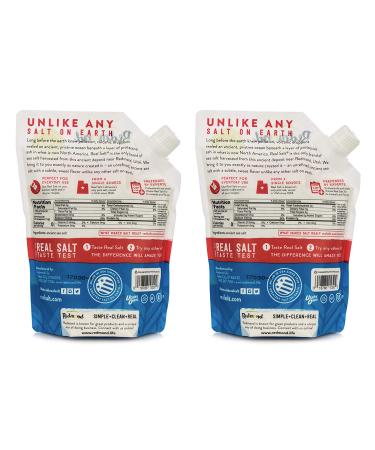 Redmond Real Salt - Unrefined Ancient Sea Salt, 26oz Pouch (2 Pack) - Premium Mineral Salt - Buy Online on GoSupps.com