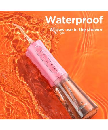Bitvae Cordless Water Flosser - 3 Modes, 5 Intensities, 6 Jet Tips, USB Rechargeable, Pink Millennial Pink - Buy Online on GoSupps.com