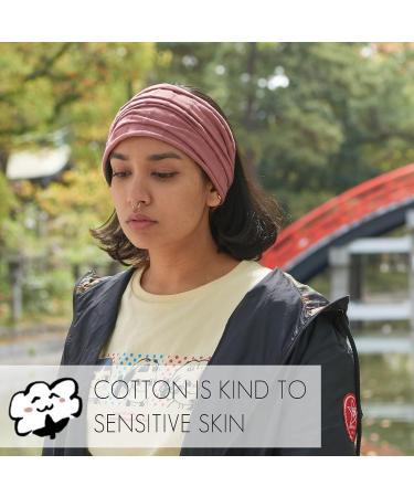 CHARM Cotton Hairband Headband Bandana - Soft Wide Chemo Headband for Men & Women | Japanese White Design - Buy Online on GoSupps.com