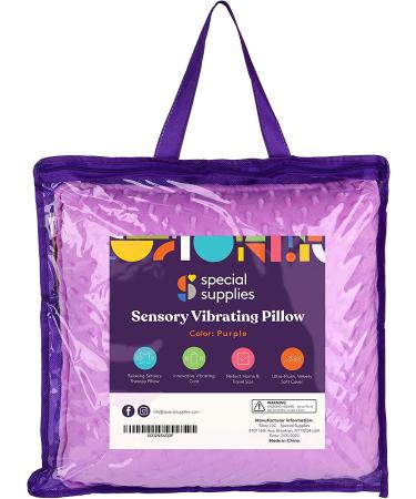 Special Supplies Vibrating Pillow | Sensory Calming Aid | Plush Minky Soft Cover | Therapy Stimulation Bumps | Purple - Buy Online on GoSupps.com