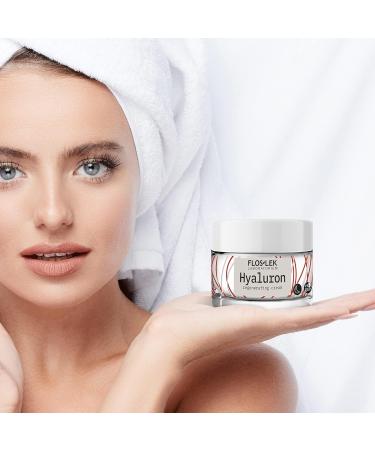 Floslek | HYALURON Regenerating Night Cream | Anti-aging Treatment | Reduces wrinkles | Provides moisture to the skin | Natural Cosmetic | 50 ml - Buy Online on GoSupps.com