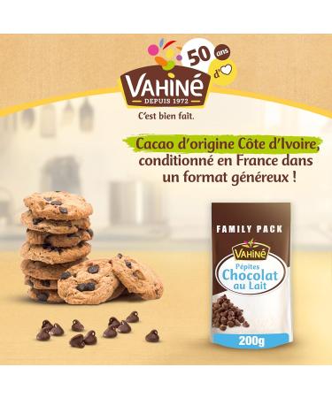 VAHINE - Milk Chocolate Chips 200g (Family Pack) - Buy Online on GoSupps.com