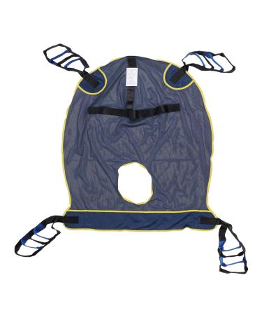 Patient Lift Sling 507lb Weight Capacity Adjustable Mesh Transfer Blanket with Commode Opening Full Body Patient Aid Device for Elderly Bed Positioning and Lifting Patient Shower Toileting