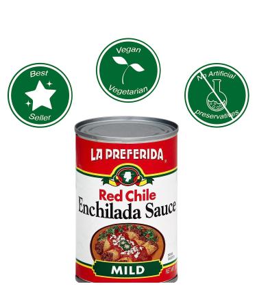 La Preferida Red Chile Enchilada Sauce Mild | 10 OZ (Pack of 6) - Authentic Mexican Flavor for Enchiladas - Buy Online on GoSupps.com