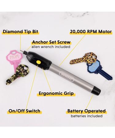 General Tools Cordless Engraving Pen - Diamond Tip Metal Etching Tool for Toys, Sporting Goods, Glass Gifts - Buy Online on GoSupps.com