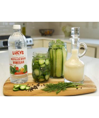 Lucy's Family Owned Natural Distilled White Vinegar 32oz Bottle (Pack of 2) - 5% Acidity - 64oz Total - Buy Online on GoSupps.com