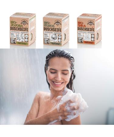  OUTDOOR FREAKZ Organic shower soap with a plastic-free and palm oil-free (coconut) soap sachet - Buy Online on GoSupps.com