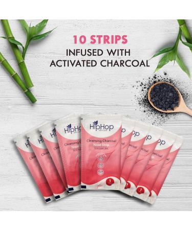 Cleansing Charcoal Nose Strips 10 Strips for Blackhead & Whitehead Removal | Pore Cleanser with Natural Extracts for All Skin Types - International Shipping Available - Buy Online on GoSupps.com