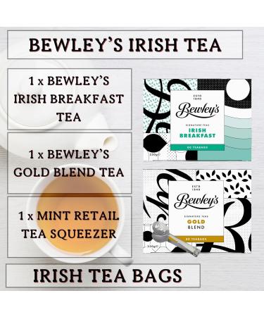 Bewleys Irish Tea Bundle with - 160 Tea Bags with Bewleys Irish Breakfast Tea and Bewleys Gold Blend Tea Including Mint Retail Tea Squeezer - Buy Online on GoSupps.com