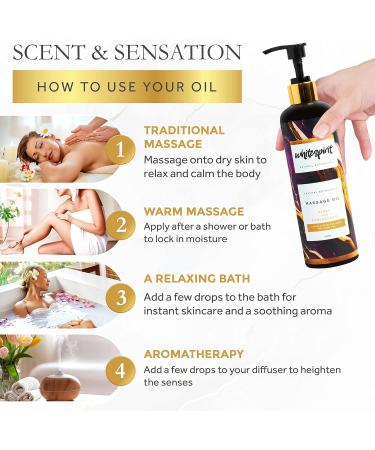 Water Soluble Massage Oil by WHITESPIRIT - 11.83 Fl Oz Berry & Pomegranate Aromatherapy Warming Soothing Touch with Collagen - Ideal for Relaxation & Easy Wash Out - Buy Online on GoSupps.com