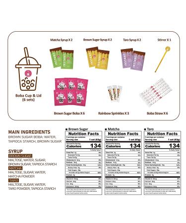 O's Bubble Boba Tea Kit - Instant Marbling Boba Tea Party Set - 6 Serving Bubble Tea Kit - Shelf Stable Boba Tea Set - Buy Online on GoSupps.com