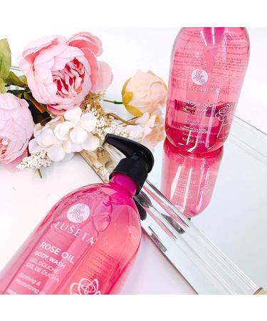 Luseta Rose Oil Body Wash - Paraben & Gluten Free - 33.8 Fl. Oz | Nourishing for All Skin Types | International Shipping Available - Buy Online on GoSupps.com