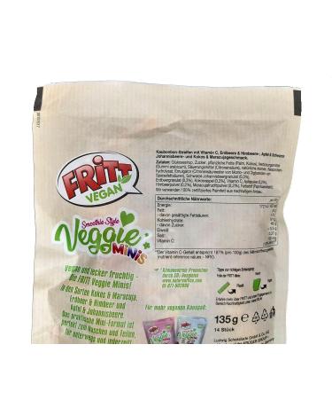 Fritt Veggie Minis Smoothie Style - 3 x 135g | Healthy Vegan Snack | Buy Internationally - Buy Online on GoSupps.com