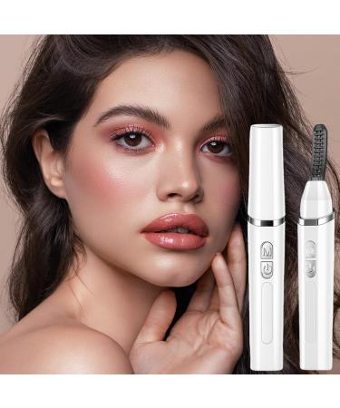 Heated Eyelash Curler Comes with Eyebrow Razor USB Rechargeable Heated Lash Curler with 4 Gear Temperature Control Electric Eyelash Curler 10s Quick Heat 24 Hours Long Lasting Curling Eyelash - Buy Online on GoSupps.com
